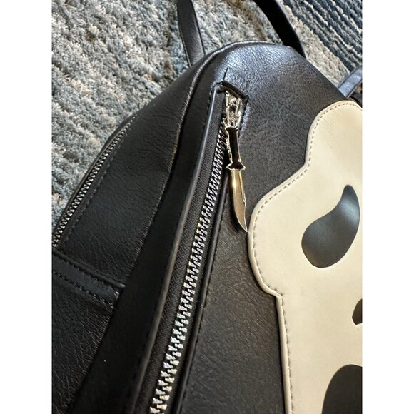 Rare Scream Ghostface Glow in the Dark Mini Black Leather Backpack Had Damage main image 4